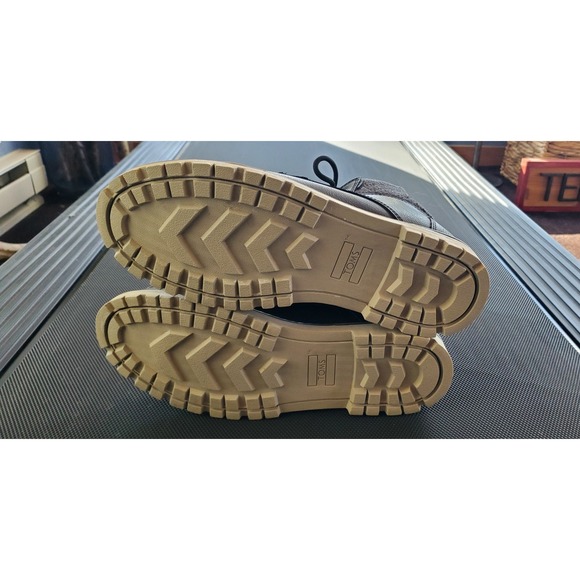 Toms Hawthorne Size 9 Waterproof Dark Gray Leather Lace Up Winter Boots EUC - Picture 7 of 8